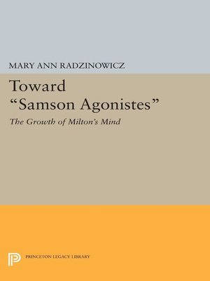 cover image of Toward Samson Agonistes